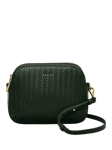 Radley Dukes Place Icon Leather Weave Medium Zip Top Crossbody Bag, Black