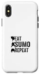 Coque pour iPhone X/XS Eat Sumo Wrestling Repeat - Sumo Wrestling