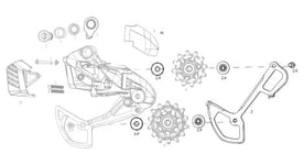 Chape interne sram pour derailleur sram sx   nx eagle   gx eagle axs noir