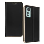 Folio Case for Xiaomi 12 Lite Wallet and Video Stand Black