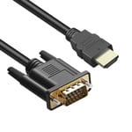 1.8m HDMI till VGA Kabel - Adapter Svart