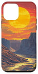 Coque pour iPhone 12 mini Grand Canyon At Dawn Vintage Paysage graphique