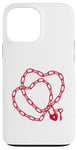 iPhone 13 Pro Max Cute Womens Intertwined Heart Chain Love Lock Valentine' Day Case