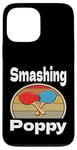 Coque pour iPhone 13 Pro Max Funny Smashing Poppy Ping Pong Lover Game Winner Retro Humour