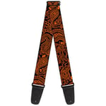 Buckle-down Sangle de guitare Bandana/Skulls Black/Orange