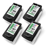 4X Ink Cartridges For Canon Pixma TS5300 TS5350 TS5350A PG560XL CL561XL CYMK