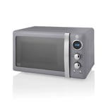 Swan Retro 20L Digital Microwave with 5 Power Levels 800W, Grey - SM22030LGRN