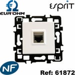 Prise RJ45 murale blanche Esprit Eurohm - Type de Prise RJ45 - Prise RJ45 stp Cat6 Gr.3