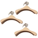 30 Pieces Cintre en Bois pour Poupees BJD 1/4 Porte-Manteaux de Miniature