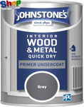 Johnstone ' S -  Quick  Dry  Gloss  Primer  Undercoat -  Grey -  Water  Based -