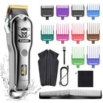 Hatteker Hair Cutting Kit Pro Hair Clippers for Men Professional Barber Clippers IPX7 Waterproof Cordless Beard Trimmer Hair Trimmer