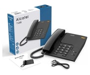 Alcatel T26 Big Button Easy to Use Corded Telephone - Black - 12 Month Warranty.