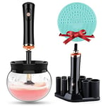 Premium Makeup Brush Cleaner and Dryer Machine Electric Cosmetic Make Up Brushes Set Cleaning Tool with 8 Size Collars Wash and Dry in Seconds