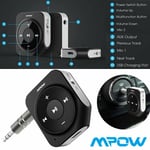 Mpow Bluetooth Receiver Aux Adapter Quick Charging Handsfree Car Kits Dual Mics