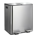 Spirella ALIYA Brushed Stainless Steel Pedal Bin 40 L (2 x 20 L)