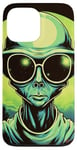 Coque pour iPhone 13 Pro Max Tête d'extraterrestre verte mignonne visage OVNI || Alien