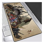 ITBT Monster Hunter Tapis De Souris 800X300Mm Gaming Mousepad, Clavier Étendu, Tapis De Souris Professionnel De Jeu Mousepad avec Base De 3 Mm D'Épaisseur, pour Ordinateurs Portables, Pc, B