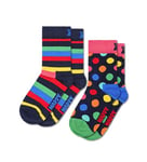 Happy Socks Boy's 2-pack Kinder Stripe Socken Unisex Socks, Multi, 5 Years UK