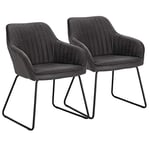 WOLTU Chaise de Salle à Manger Lot de 2, Moderne Chaise de Cuisine, Fauteuil scandinave, Chaise Coiffeuse, pour Salle de Séjour, Chambre à Coucher, Cuisine, en Velours et métal Gris BH140gr-2