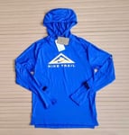 Nike Trail Dri-Fit Hooded Running Long Sleeve Top Lightweight Hoodie Mens Small.