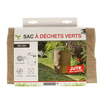 Greengers Sacs à déchets de jardin, Jardin - Sac à déchets verts en fibre naturelle 160L, Sac à déchets de jardin XXL 160L, Sac jardinage 160L - 1 Sac - 4 Poignées, Sac résistant - ø47 x H92cm