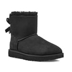 UGG Mini Bailey Bow II, Bottes Classiques. Femme, Noir, 38 EU