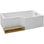 Baignoire bain douche JACOB DELAFON Neo, version droite Blanc brillant 170 x 70/90