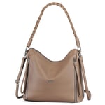 BAIGIO Sac a Main Femme Cuir PU Souple Sacs à Main Portés Épaule Femme avec 2 Sangle Amovible Sac Hobo Femme Sac Cabas Femme Sac Bandoulière Femme Fourre-Tout Pour Travail Shopping Party Voyage Kaki