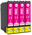 4 Magenta Ink Cartridges, Use With Epson XP245 XP247 XP342 XP345 XP442 XP445