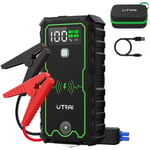 Utrai - JS1-Pro Portatif Booster Batterie 12V 2500A, Chargeur sans fil 10W, Jump Starter Power Bank pour 8L Essence/7L Diesel