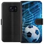 Samsung Galaxy S7 Musta Lompakkokotelo Fotboll