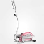 Kays Swing Stepper Fitness Step Machine Mini armrest stepper home weight loss machine mute foot fitness (Color : Pink)