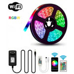 All-light LED-strip med WiFi, utomhus, 5 meter, RGB + vit