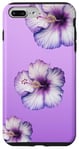 iPhone 7 Plus/8 Plus Aesthetic Hawaiian flower Purple Hibiscus Flowers Girl Case