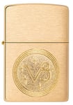 Zippo - Capricorn Emblem - Brass Brushed - Essence Briquet Coupe-Vent, Rechargeable, dans Une boîte Cadeau de Haute qualité 60006111