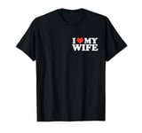 I Heart Love My Wife Retro Vintage Valentine's Day Lover T-Shirt