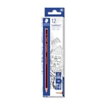 STAEDTLER 110-4H Tradition Graphite Pencil for Drawing & Sketching - 4H (Box of 12), Red