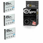 Ex-Pro Digital Camera Battery SLB-07A SLB07A for Samsung Digimax - 3 Pack