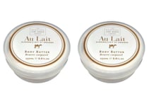 LOT of 2 The Scottish Fine Soaps Company Au Lait ALMOND Body Butter 8.8oz