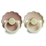 Lot de 2 Tétines Daisy Night Blush Cream - 0/6 Mois