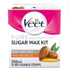 Veet Pure Inspirations Hair Removal Sugar Wax Kit Argan Oil 250ml, 250ml