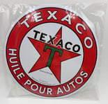 AUCUN, Plaque métallique ronde – Huile pour autos TEXACO – Ø20 cm, échelle , ...