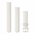 Garmin 20mm Ivory Quick Release Silicone Strap Fits Venu Series (Except S Models), Forerunner 55/245/645, Approach S12/S40/S42, vivoactive 3/4, vivomove 3/HR/Luxe/Style, D2 Air/Air. X10