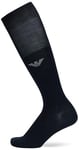 Emporio Armani Men's Eagle Logo Monopack Long Socks, Marine, S/M