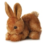 BROWN BUNNY RABBIT SOFT TEDDY BEAR TOY AURORA FLOPSIES PLUSH CUDDLY 18cm KIDS