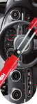 Hilka 83550444 Double Bar Steering Wheel Lock, Red