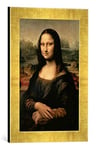 Kunst für Alle 'Encadré Image de Leonardo da Vinci Mona Lisa, c.1503–6, d'art dans Le Cadre de Haute qualité Photos Fait Main, 30 x 40 cm, Or Raya