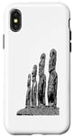 Coque pour iPhone X/XS Statue de Moai de l'île de Pâques Monolithe Mystery