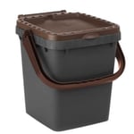 Ecoplast Poubelle en Plastique 20 L EcoPlus Marron Unique