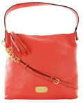 Michael Kors Pink Shoulder Bag Top Zip Satchel Medium Watermelon Bedford Handbag